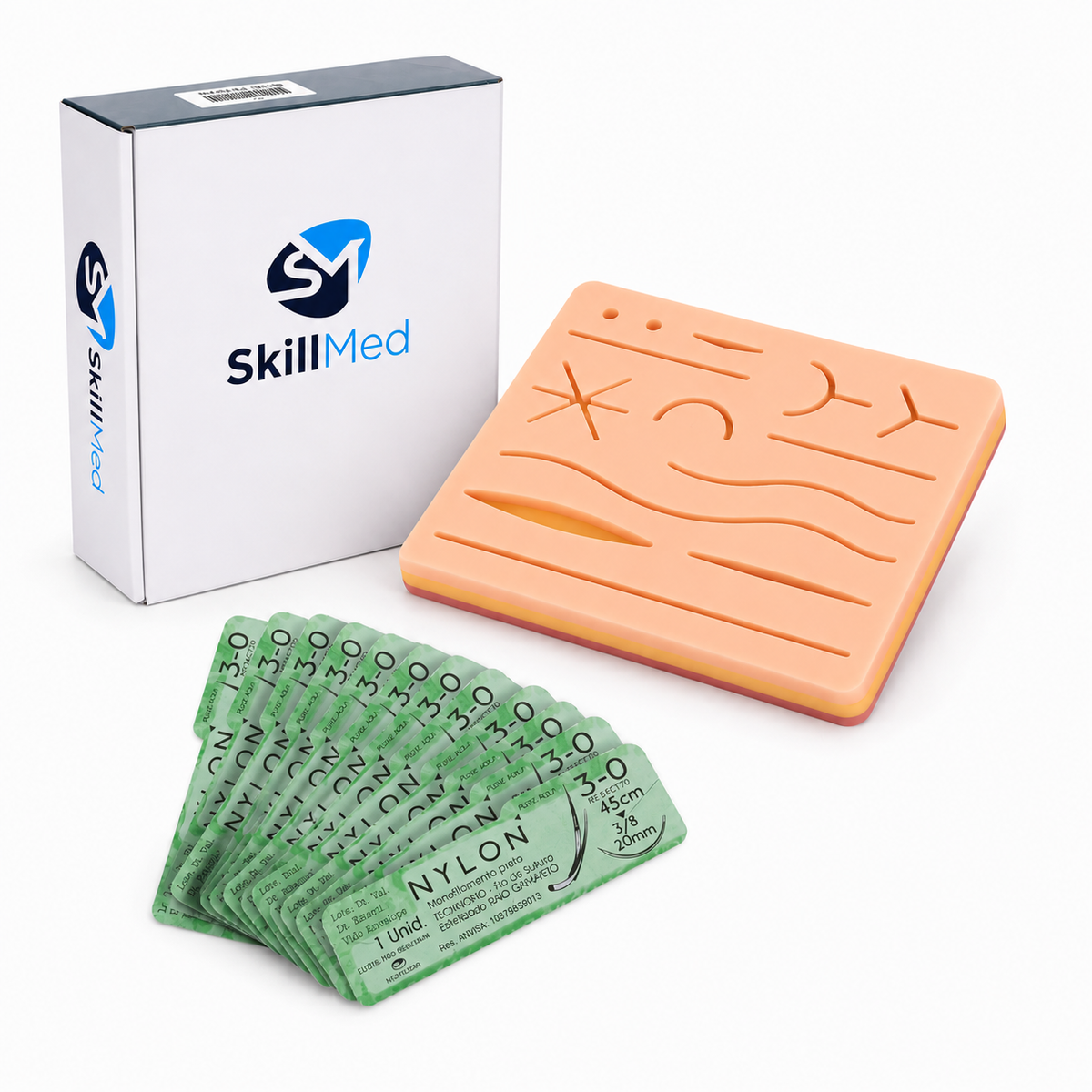 Pele Simuladora Skillmed + 6 Fios de Nylon de BRINDE