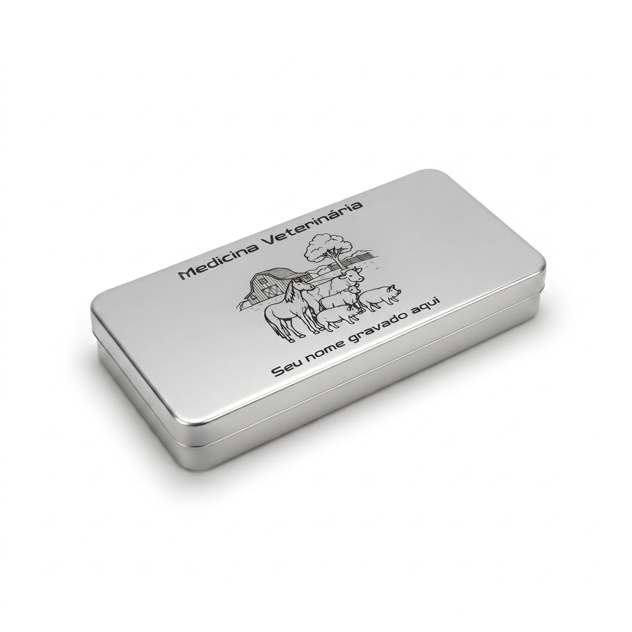 Estojo Inox + Gravação Personalizada Grátis